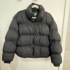 Wild Fable Black Cropped Puffer Jacket